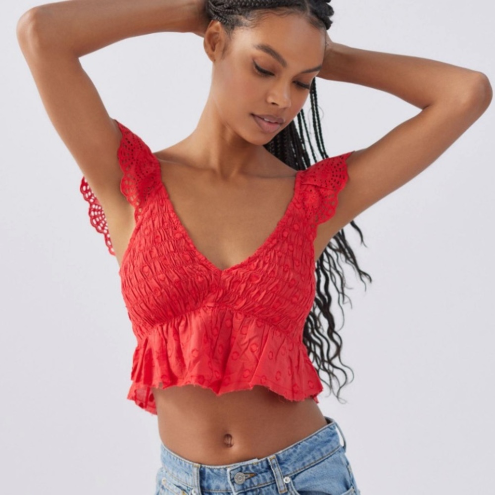 Urban Outfitters | Dottie smocked blouse